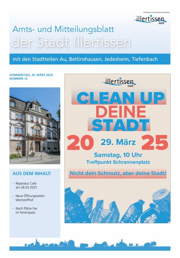 Amts- und Mitteilungsblatt Stadt Illertissen Titelblatt 12/2025