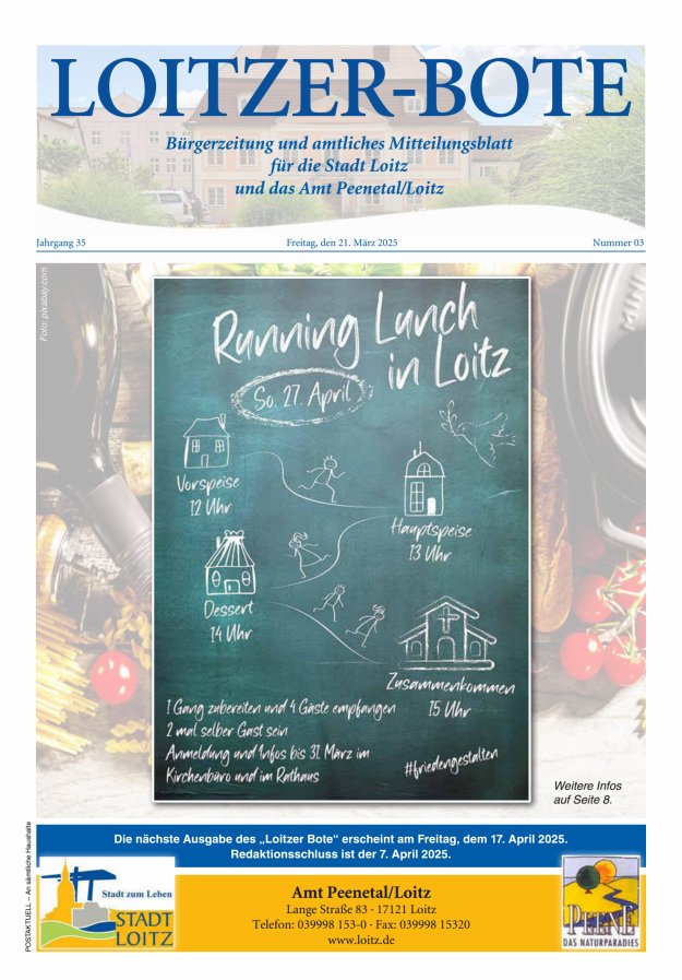 Loitzer Bote Titelblatt 03/2025