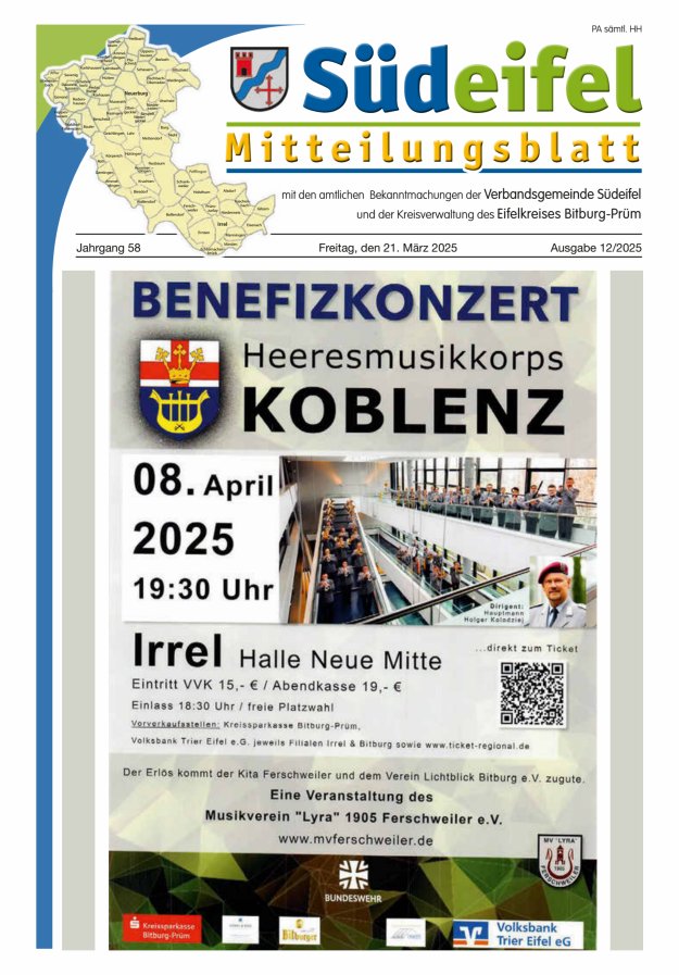 Mitteilungsblatt Südeifel Titelblatt 12/2025