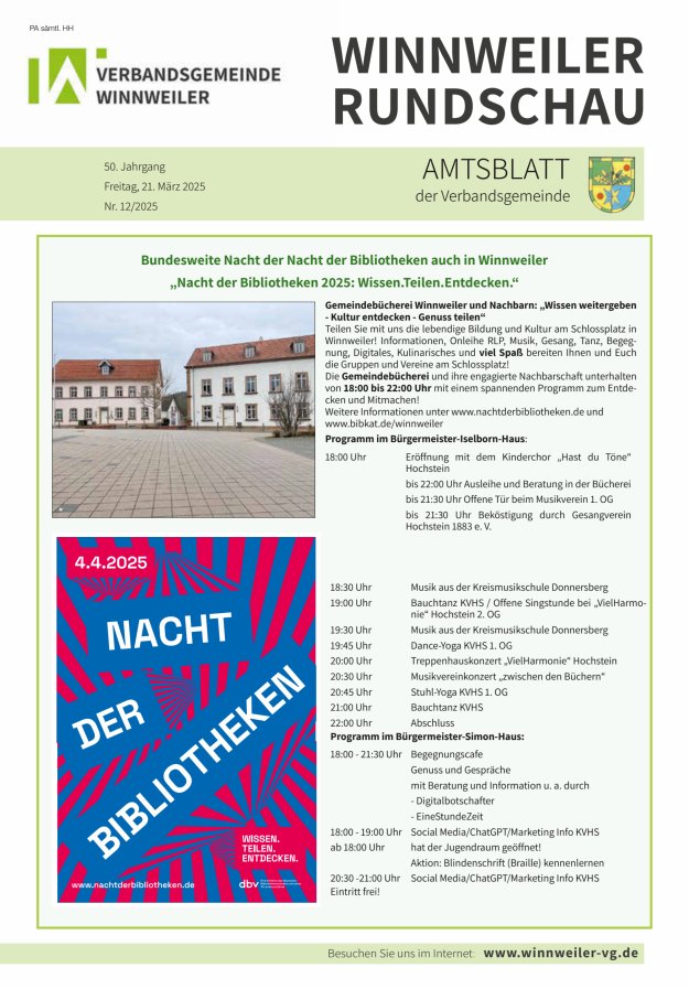 Winnweiler Rundschau Titelblatt 12/2025