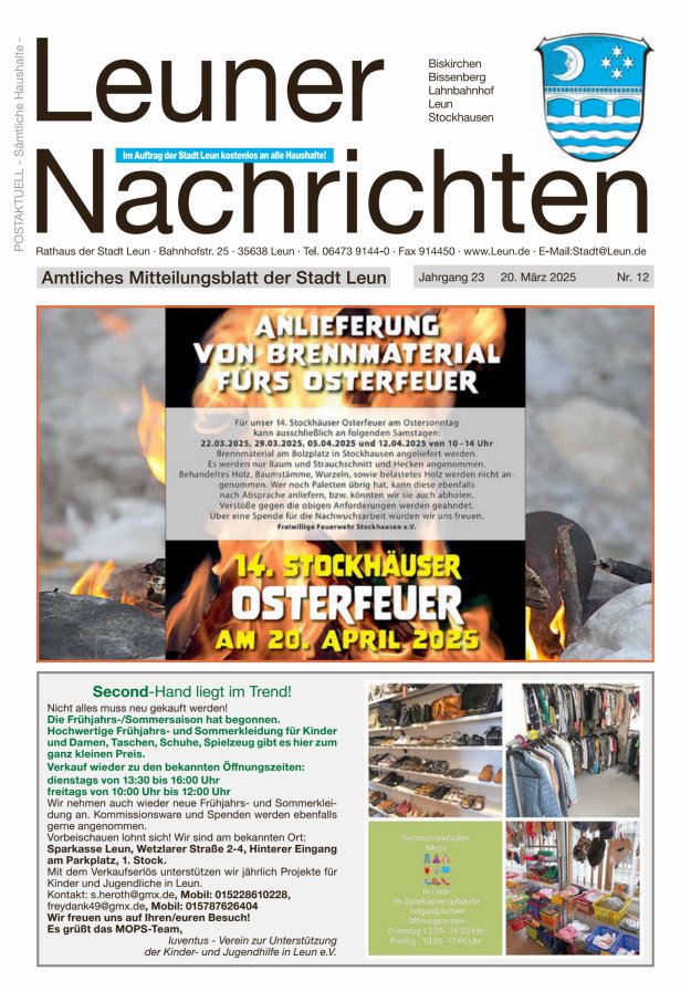 Leuner Nachrichten Titelblatt 12/2025