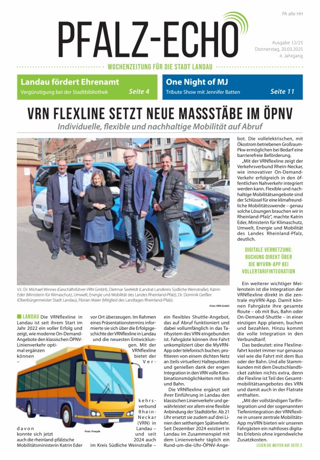 Pfalz-Echo Titelblatt 12/2025