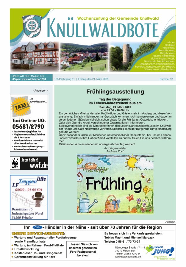 Knüllwaldbote Titelblatt 12/2025