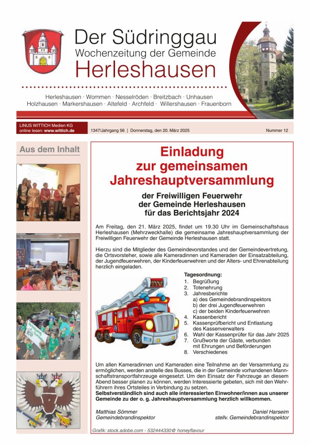 Der Südringgau Titelblatt 12/2025
