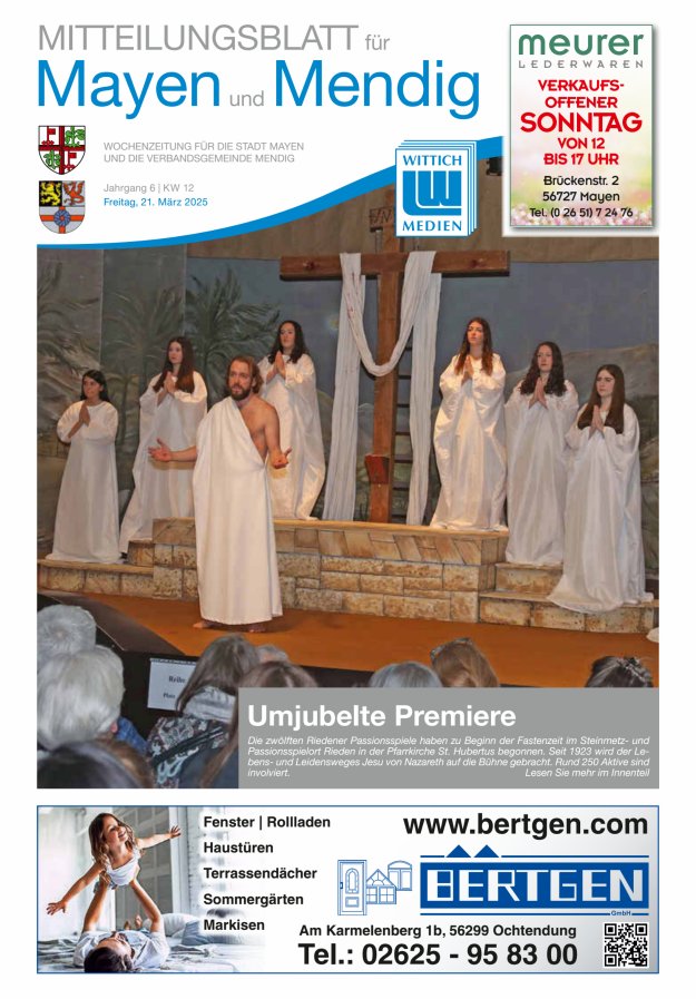 Mitteilungsblatt für Mayen und Mendig Titelblatt 12/2025