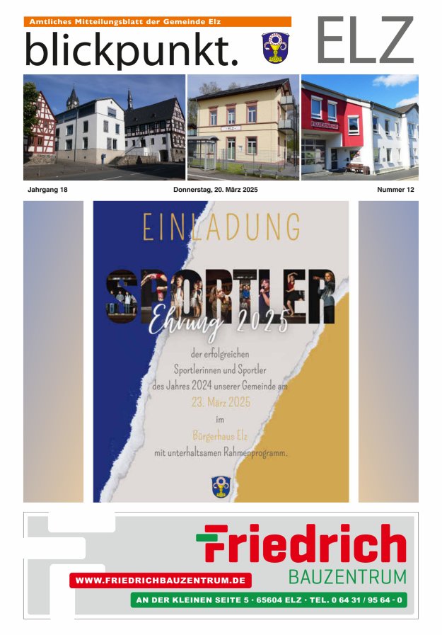 Blickpunkt Elz Titelblatt 12/2025