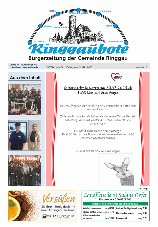 Ringgaubote Titelblatt 12/2025