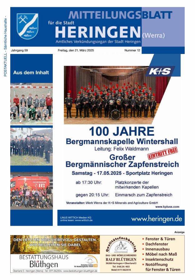 Mitteilungsblatt Heringen Titelblatt 12/2025