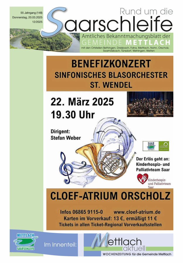 Rund um die Saarschleife Gemeinde Mettlach Titelblatt 12/2025