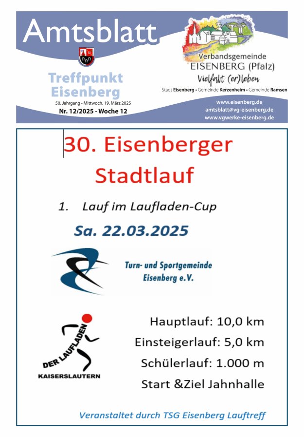 Treffpunkt Eisenberg Titelblatt 12/2025