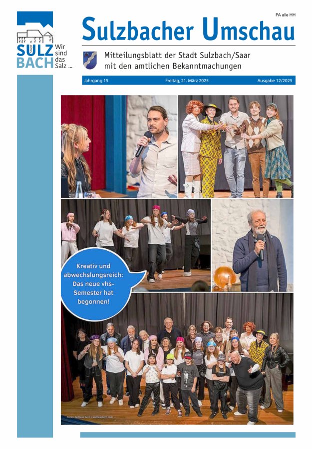 Sulzbacher Umschau Titelblatt 12/2025