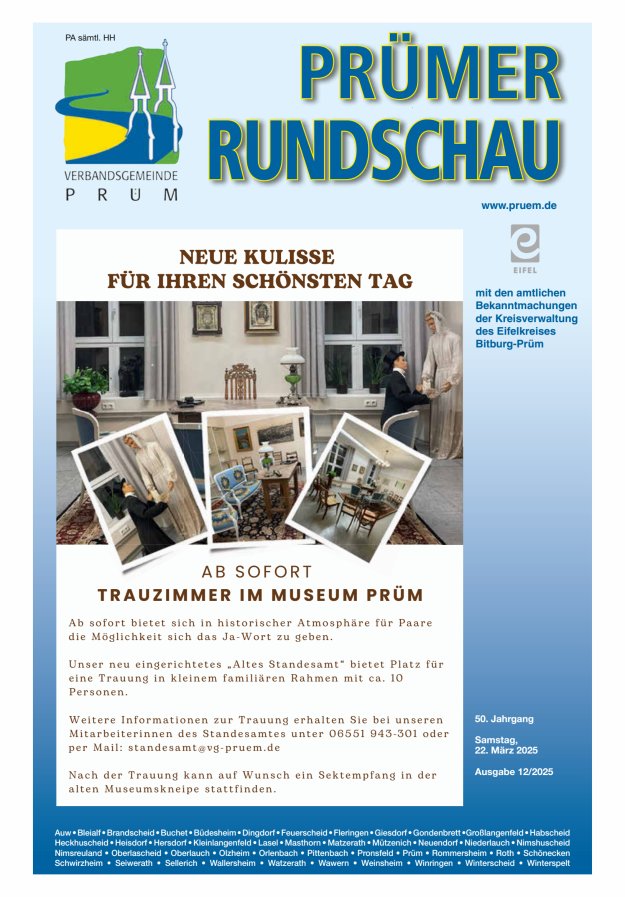 Prümer Rundschau Titelblatt 12/2025