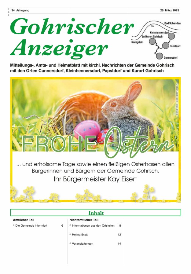 Gohrischer Anzeiger Titelblatt 03/2025