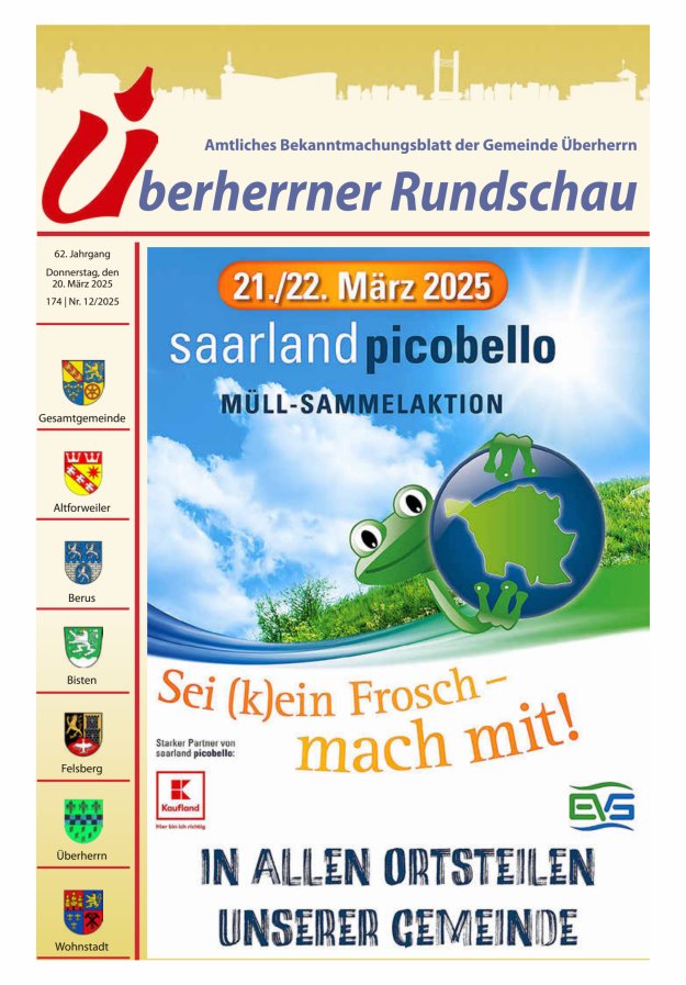 Überherrner Rundschau Titelblatt 12/2025