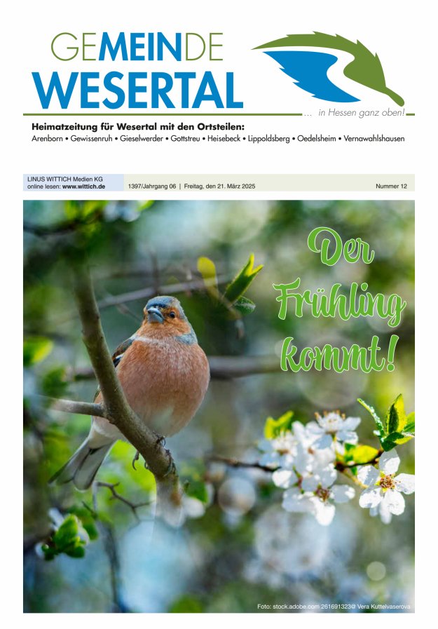 Wesertal Titelblatt 12/2025