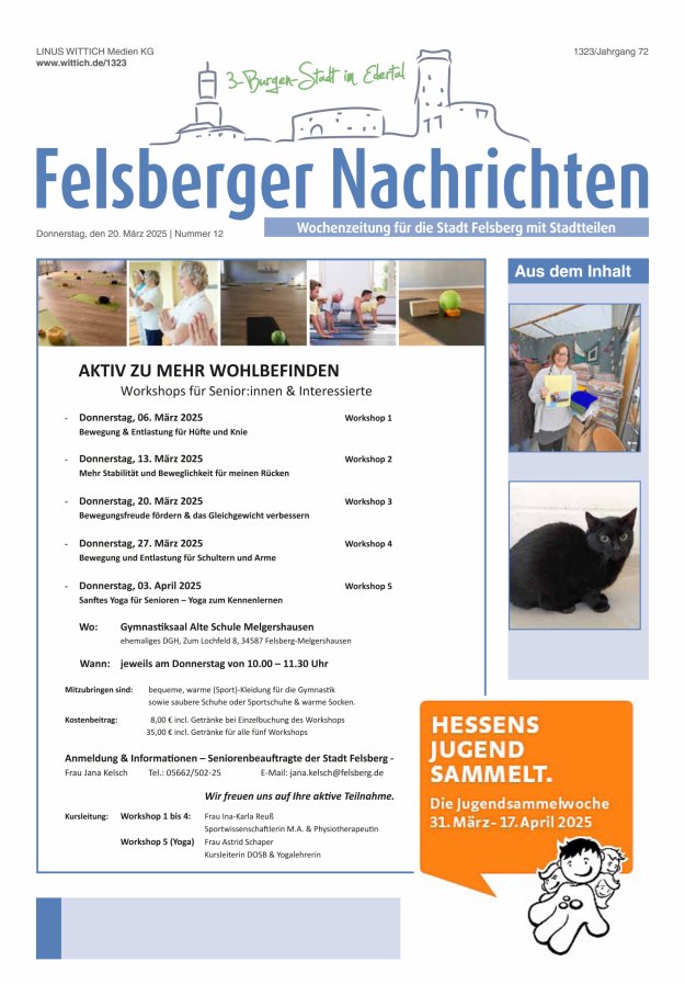 Felsberger Nachrichten Titelblatt 12/2025