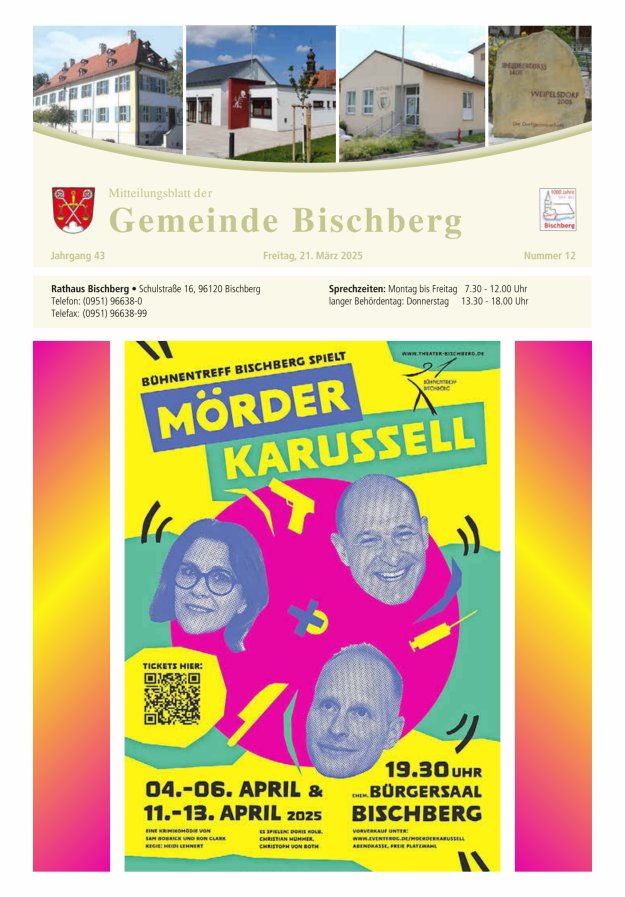 Mitteilungsblatt der Gemeinde Bischberg Titelblatt 12/2025