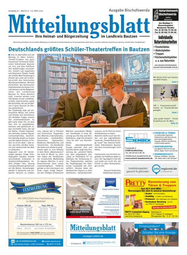 Mitteilungsblatt LK Bautzen Ausgabe Bischofswerda Titelblatt 11/2025