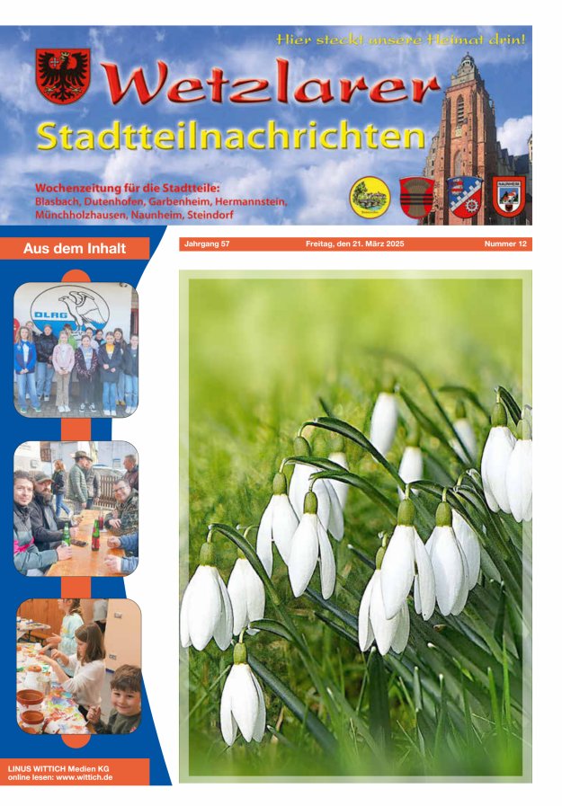 Wetzlarer Stadtteilnachrichten Titelblatt 12/2025