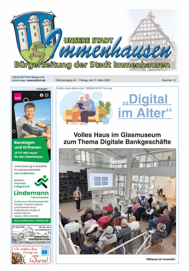 Unsere Stadt Immenhausen Titelblatt 12/2025