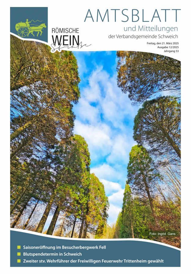 Amtsblatt VG Schweich Titelblatt 12/2025
