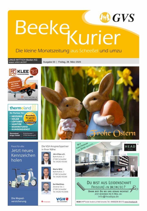 Beeke Kurier Titelblatt 03/2025