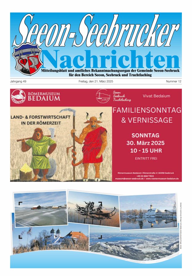 Seeon-Seebrucker Nachrichten Titelblatt 12/2025