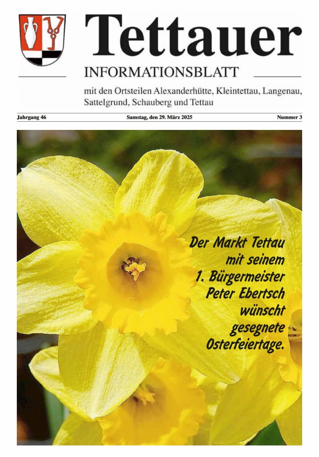 Tettauer Informationsblatt Titelblatt 03/2025