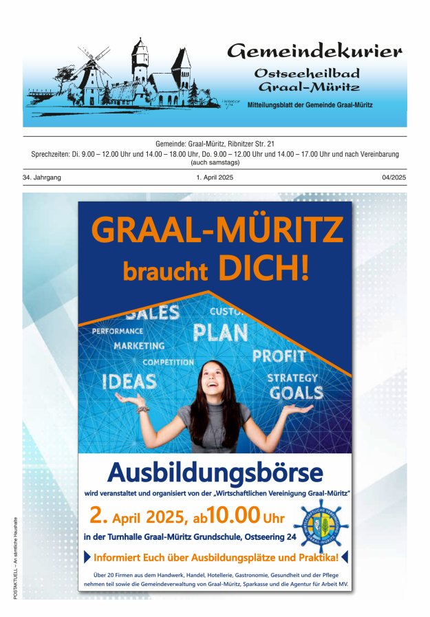Gemeindekurier Ostseeheilbad Graal-Müritz Titelblatt 04/2025
