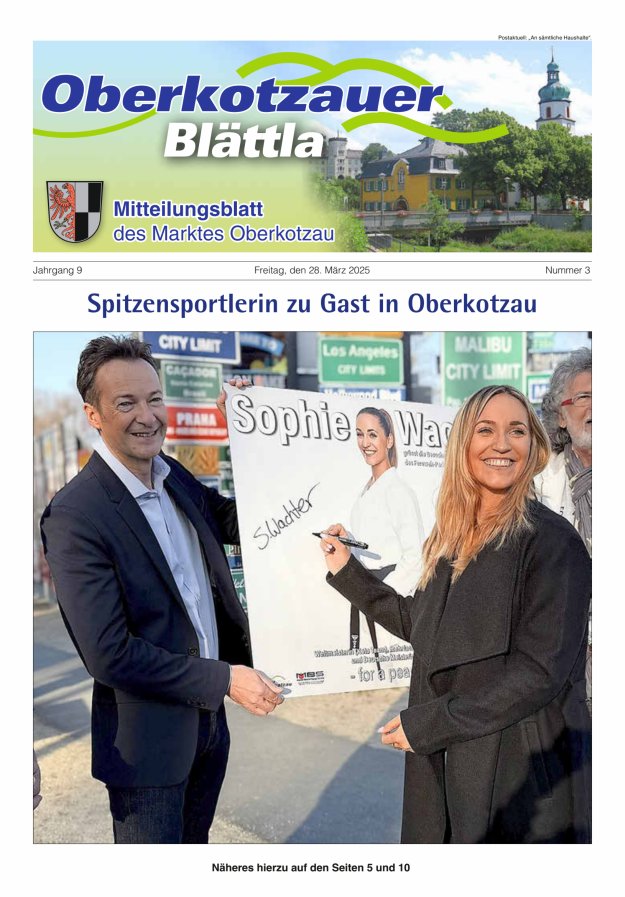 Oberkotzauer Blättla Mitteilungsblatt des Marktes Oberkotzau Titelblatt 03/2025