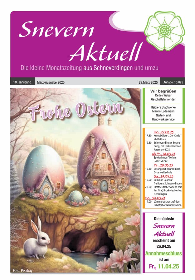 Snevern Aktuell Titelblatt 03/2025