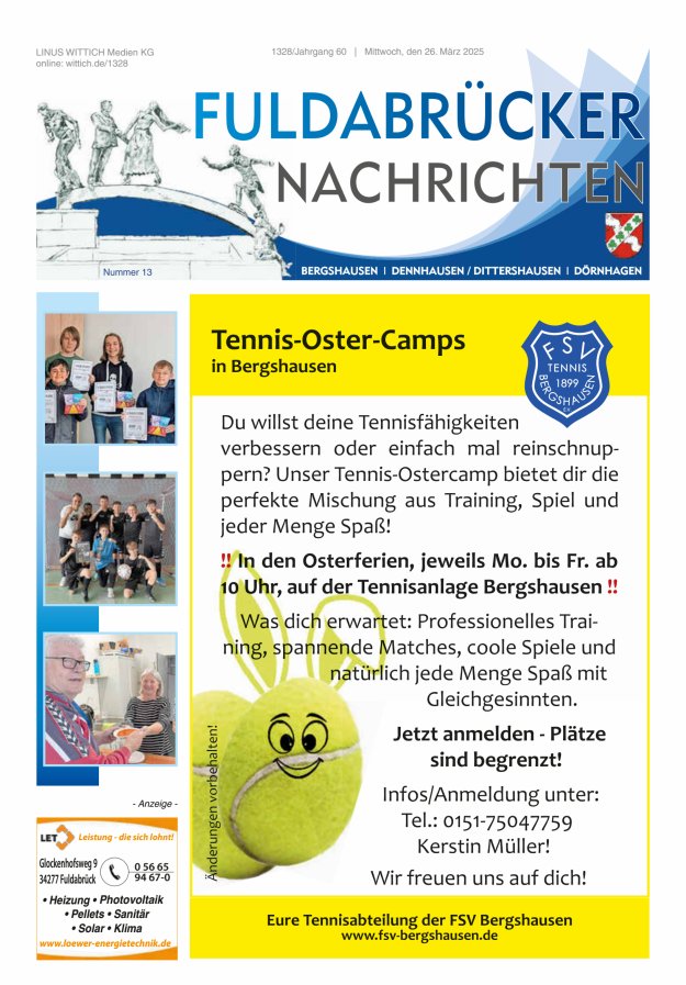 Fuldabrücker Nachrichten Titelblatt 13/2025