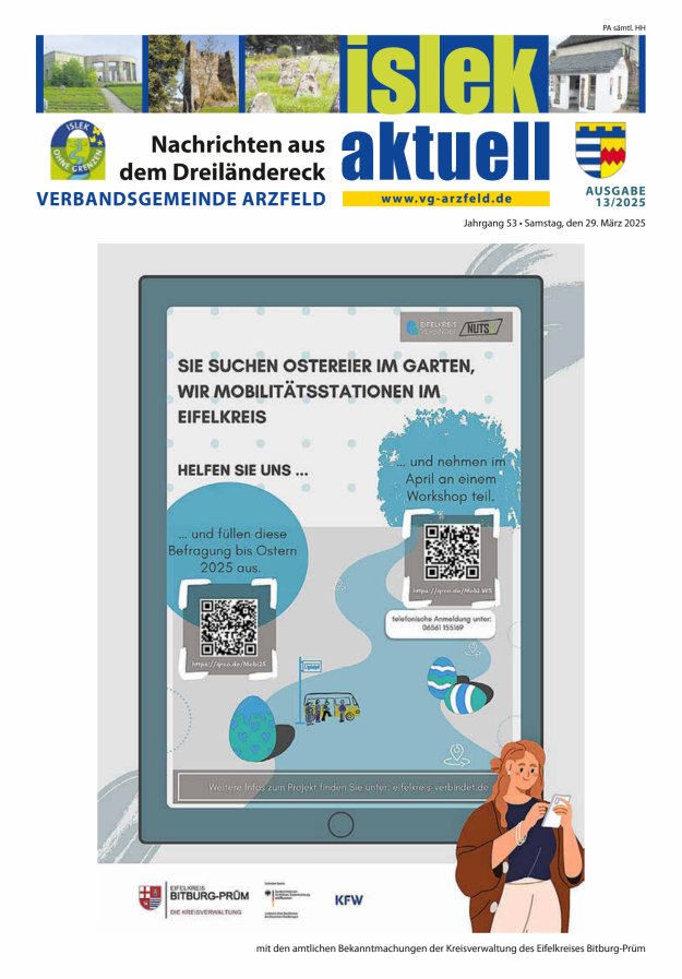 Islek aktuell VG Arzfeld Titelblatt 13/2025