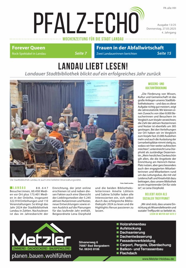 Pfalz-Echo Titelblatt 13/2025