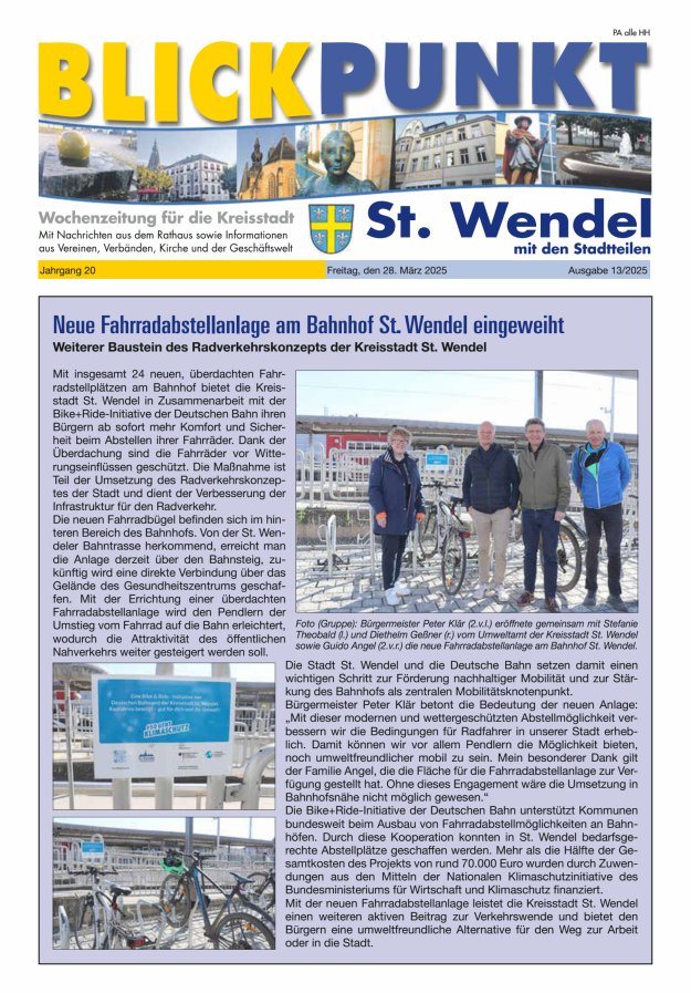 Blickpunkt St Wendel Titelblatt 13/2025