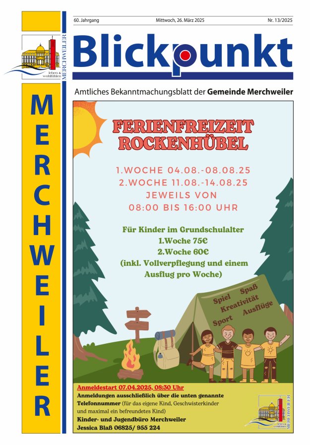 Blickpunkt Merchweiler Titelblatt 13/2025
