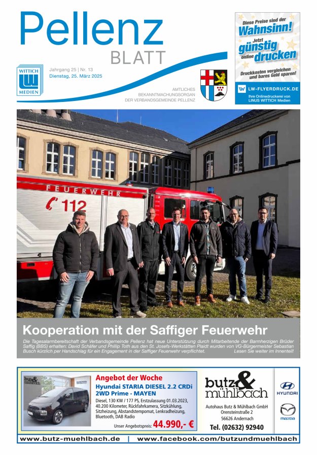 Pellenzblatt Titelblatt 13/2025