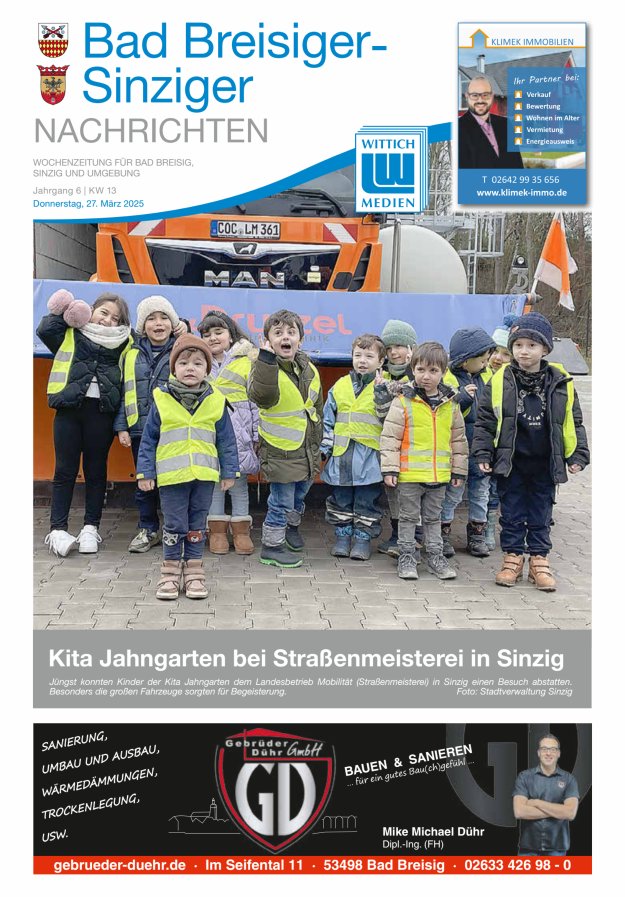 Bad Breisiger-Sinziger Nachrichten Titelblatt 13/2025