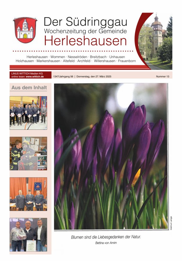 Der Südringgau Titelblatt 13/2025
