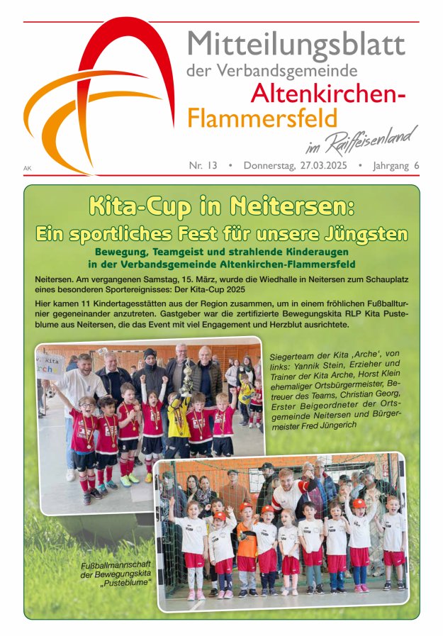 Mitteilungsblatt Verbandsgemeinde Altenkirchen-Flammersfeld Titelblatt 13/2025