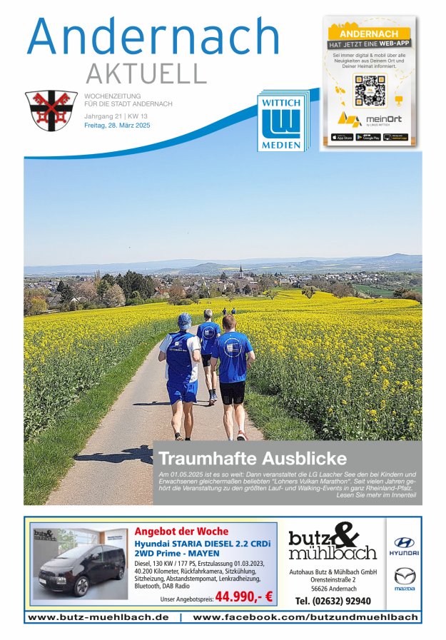 Andernach aktuell Titelblatt 13/2025
