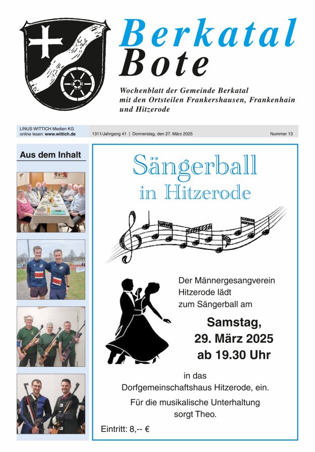 Berkatal Bote Titelblatt 13/2025