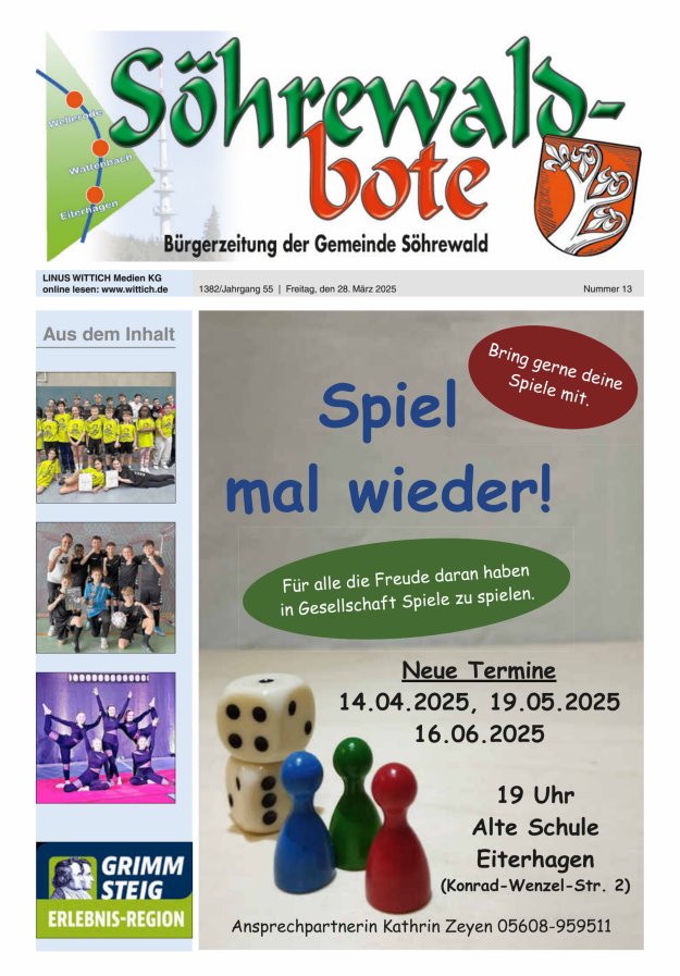 Söhrewaldbote Titelblatt 13/2025