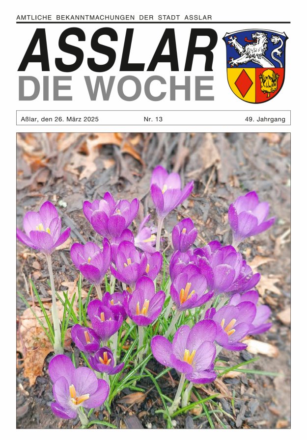Asslar - Die Woche Titelblatt 13/2025