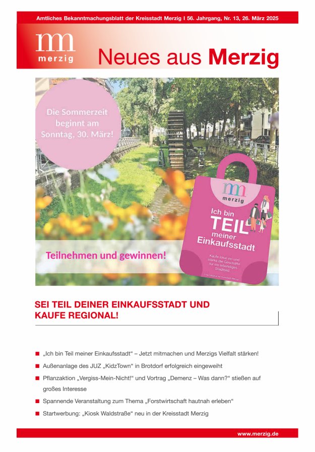 Neues aus Merzig Titelblatt 13/2025