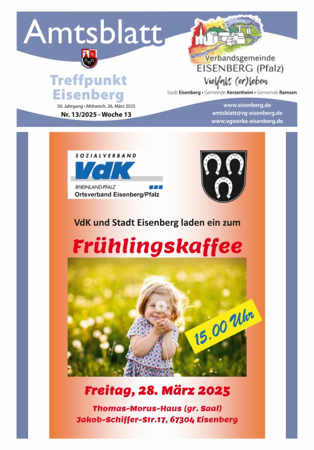 Treffpunkt Eisenberg Titelblatt 13/2025
