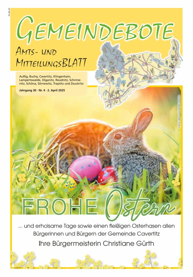 Gemeindebote - Amts- und Mitteilungsblatt Titelblatt 04/2025