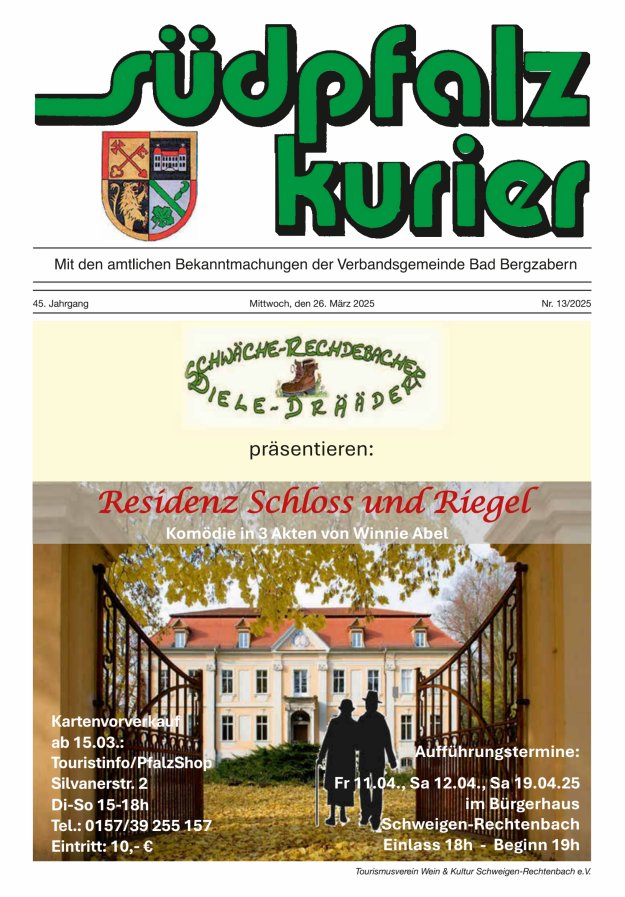 Südpfalz Kurier - VG Bad Bergzabern Titelblatt 13/2025