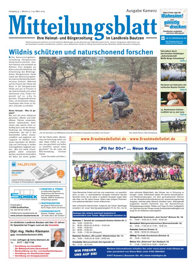 Mitteilungsblatt LK Bautzen Ausgabe Kamenz Titelblatt 12/2025