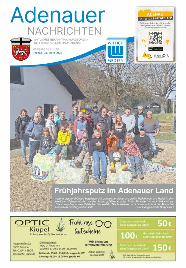 Adenauer Nachrichten Titelblatt 13/2025